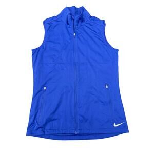 Nike Golf Blue Full Zip Vest Women’s Small Athletic Zip Pockets